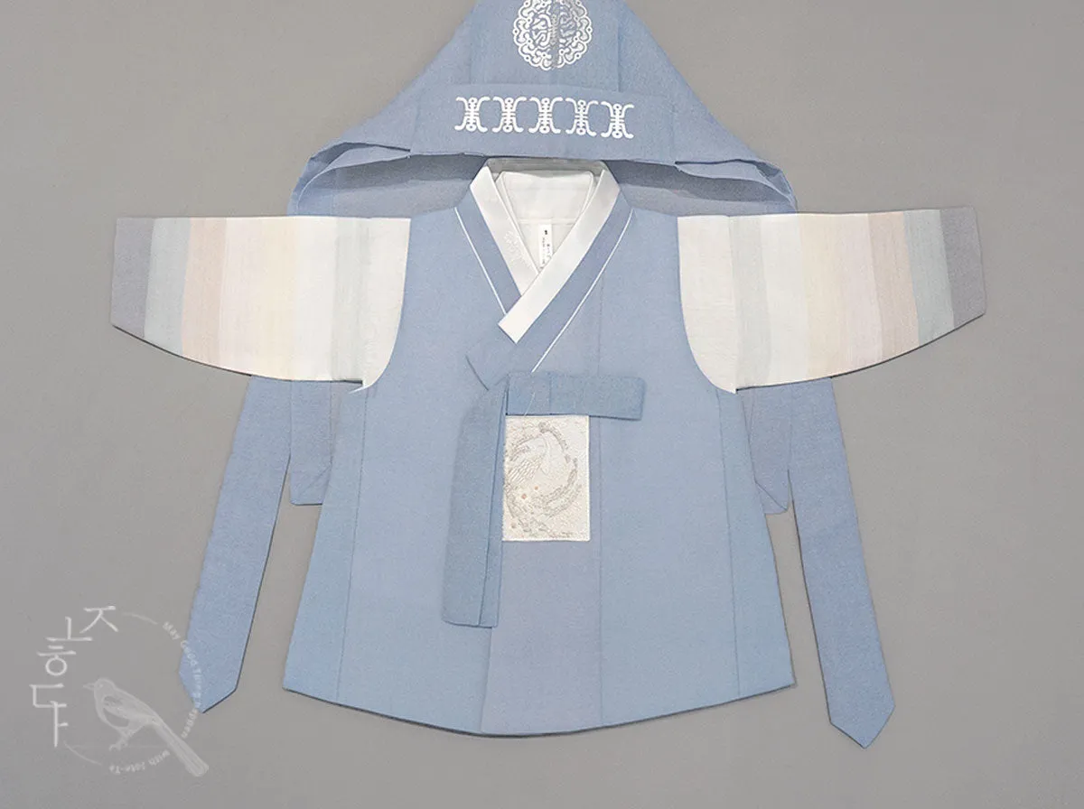 Pastel Blue Baby Boy Hanbok