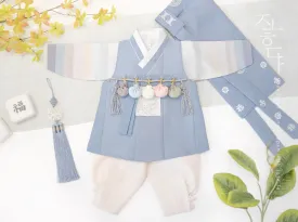 Pastel Blue Baby Boy Hanbok