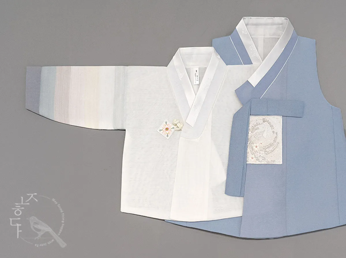 Pastel Blue Baby Boy Hanbok