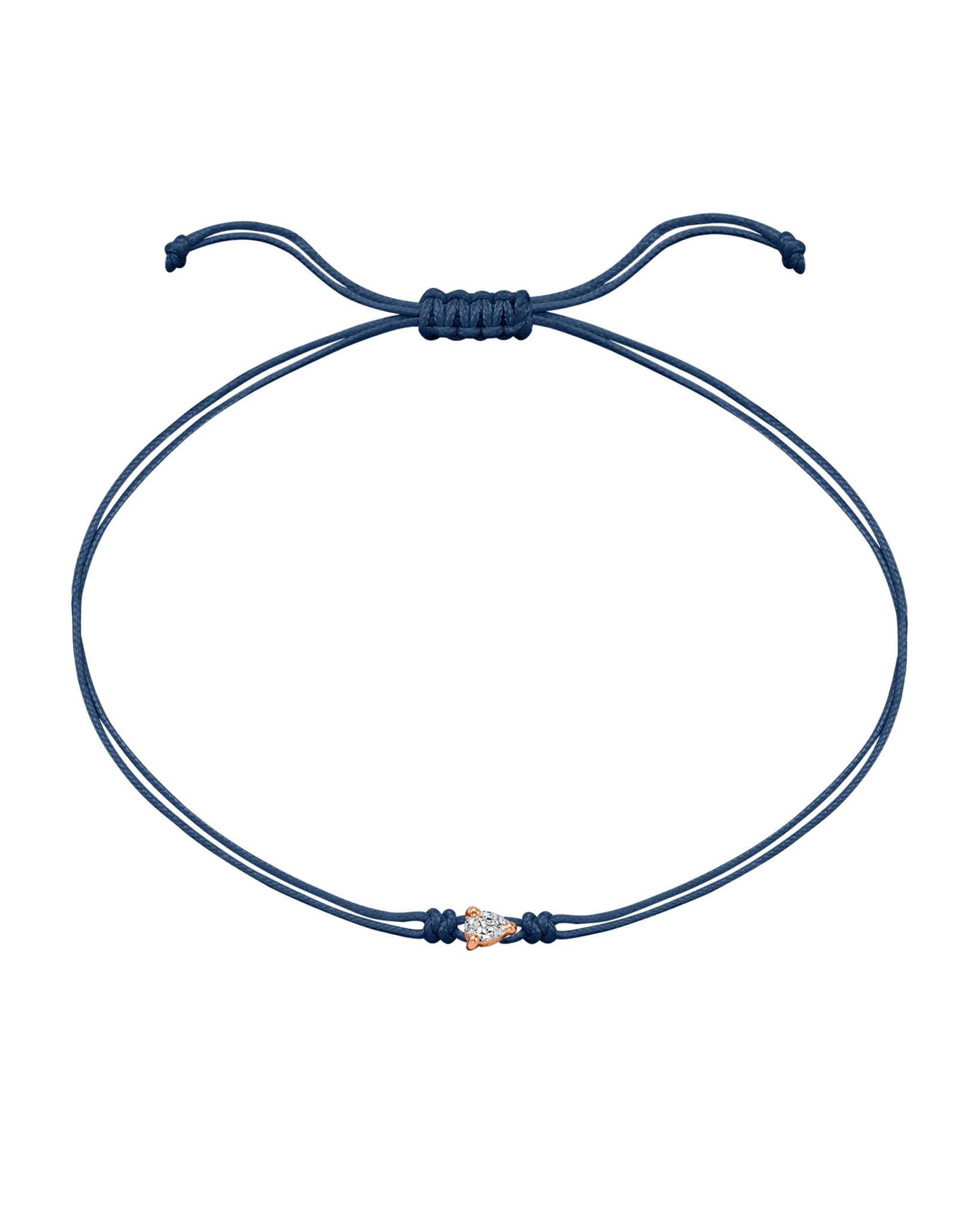 Pear Diamond String Of Love - 14K Rose Gold
