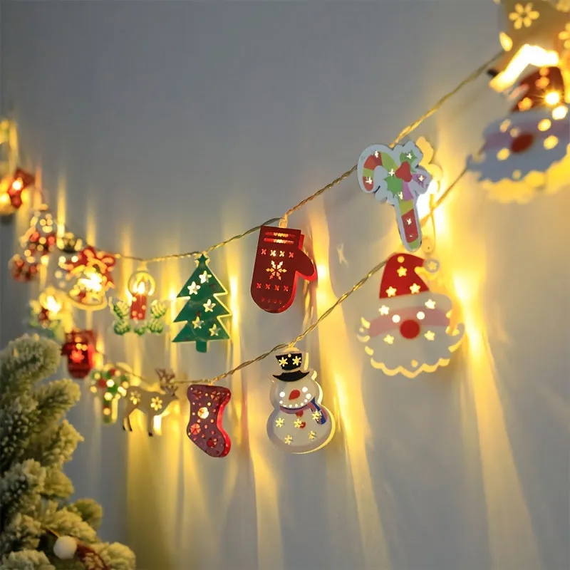 Perfect for Indoor Holiday Decorations LED Christmas Lights String - Charming Santa Claus, Snowman, etc - Parties and Bedroom Ambiance