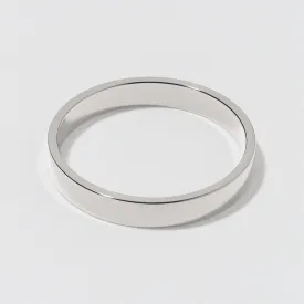 Platinum Flat Wedding Band - Polished 3mm