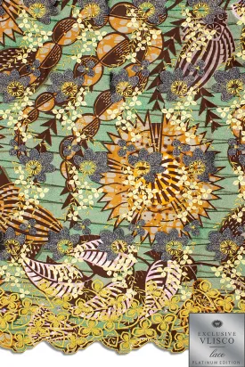 Platinum Vlisco Grand Super with Lace Embroidery - GSWL017