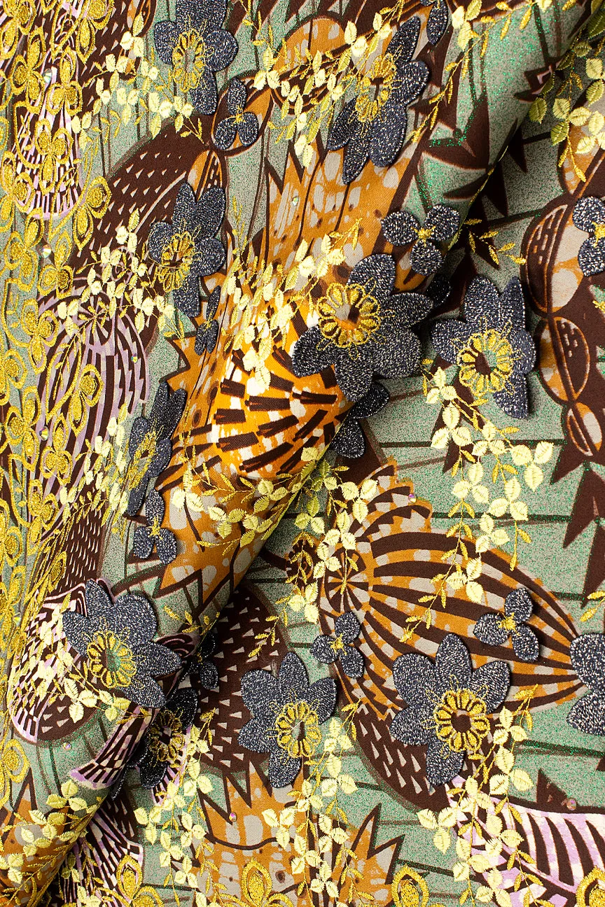 Platinum Vlisco Grand Super with Lace Embroidery - GSWL017