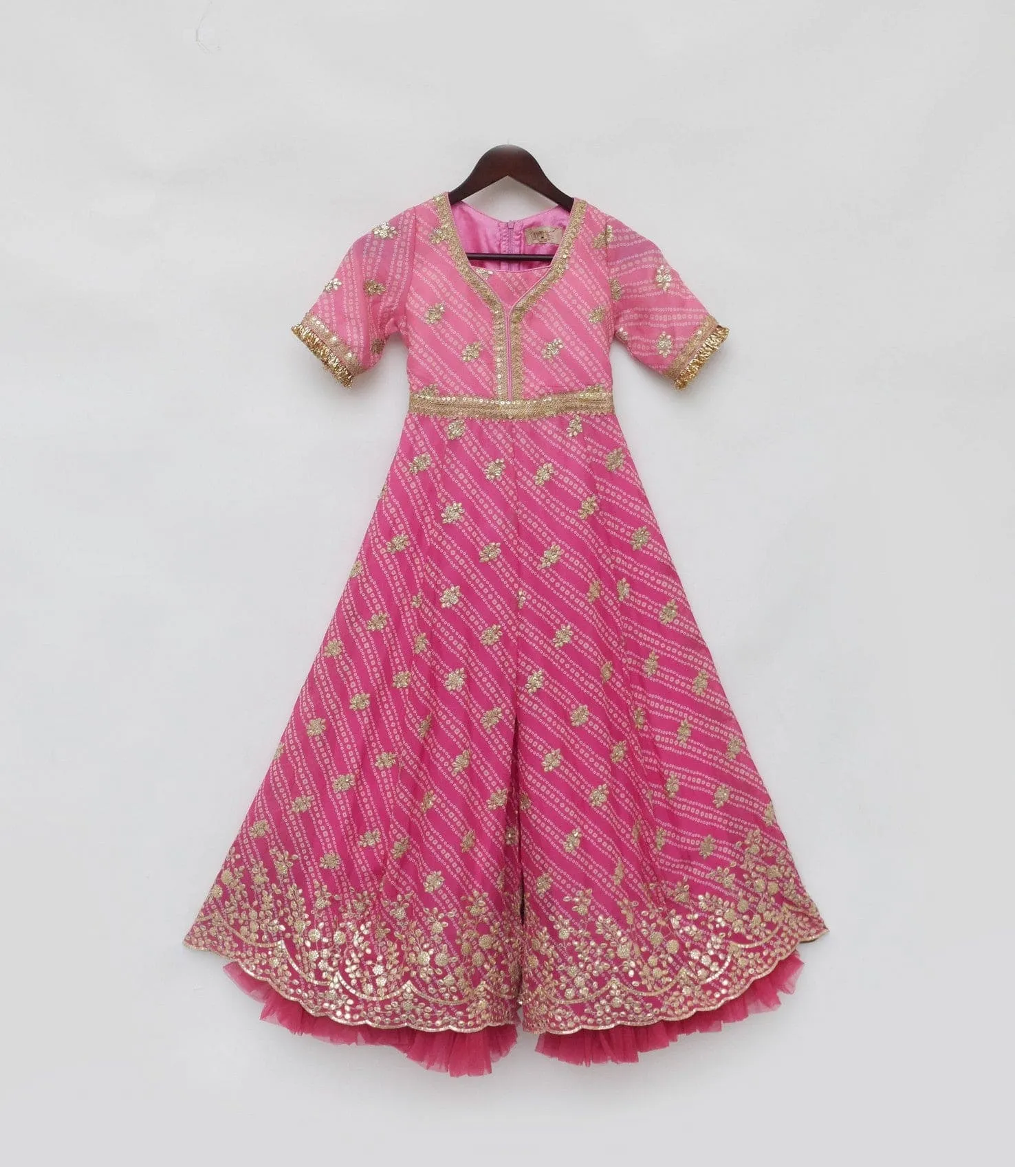 Pre Order: Pink Bandhaj Jumpsuit