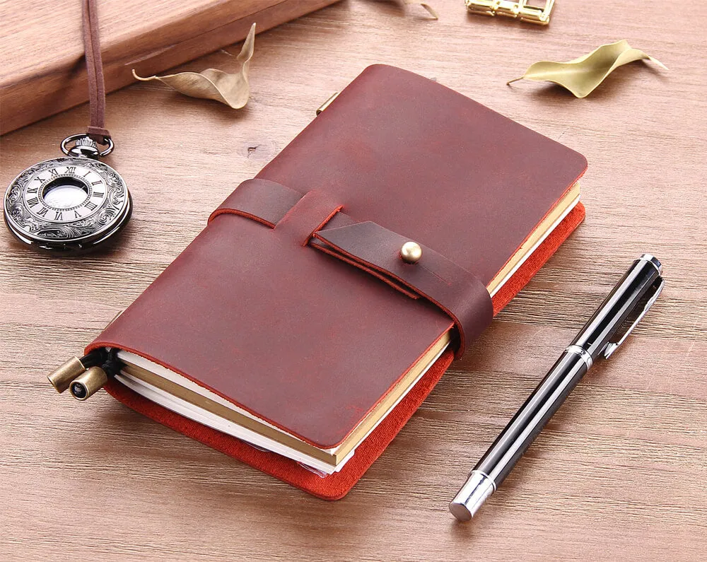 Refillable Genuine Leather Handmade Journal for Father's Day Gift
