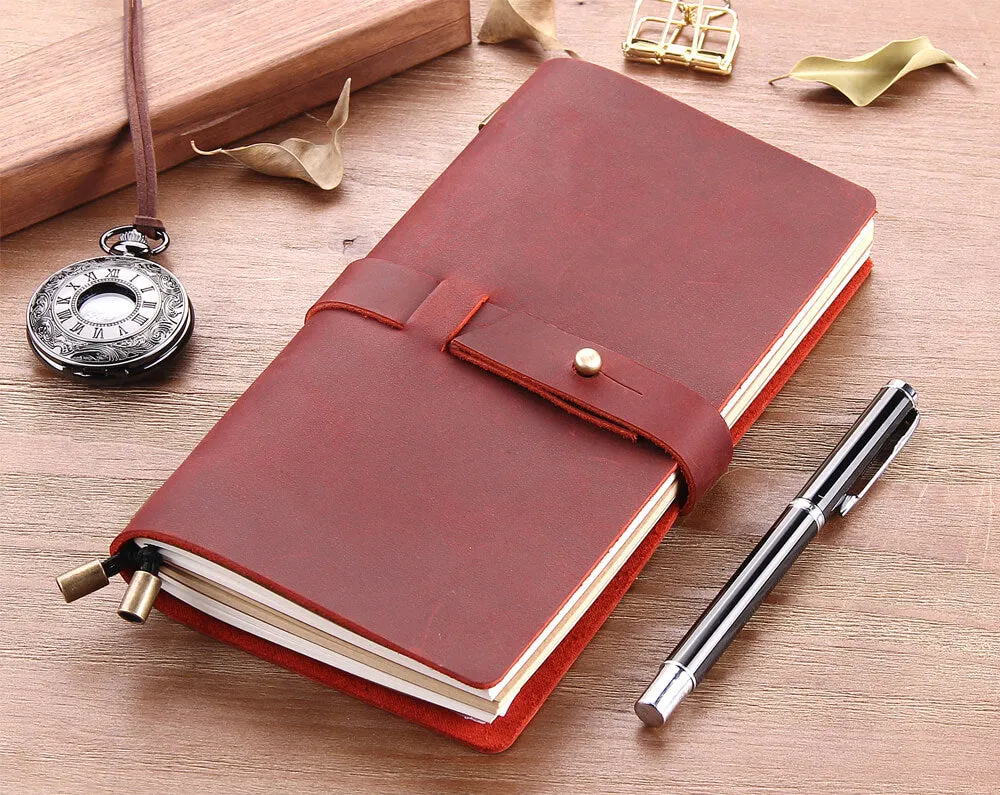 Refillable Genuine Leather Handmade Journal for Father's Day Gift