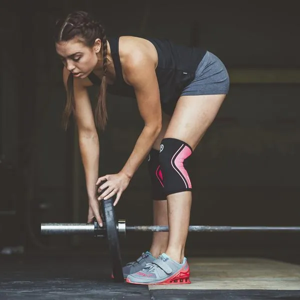 Rehband RX Knee Sleeves - 5mm - Black/Pink - PAIR