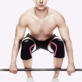 Rehband RX Knee Sleeves - 7mm - Black/Pink - PAIR
