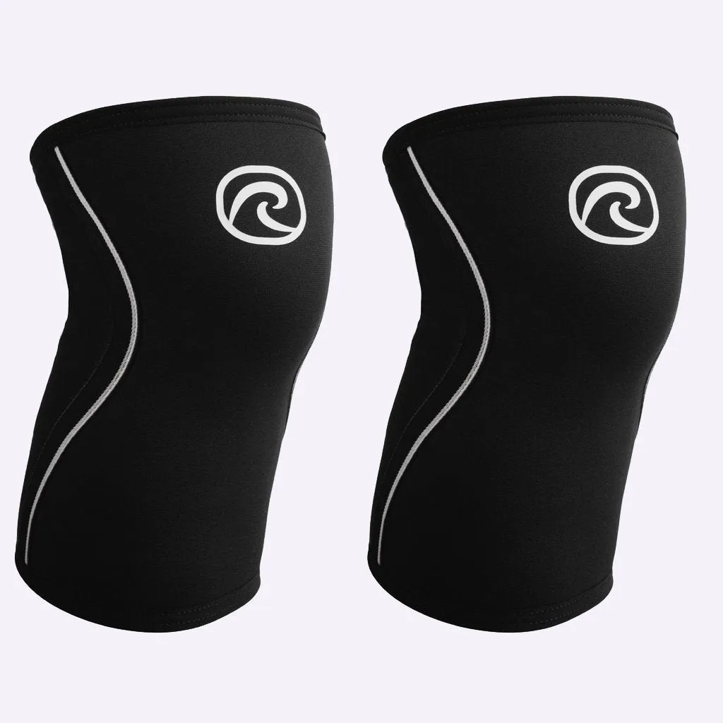 Rehband RX Knee Sleeves - 7mm - Black/White - PAIR