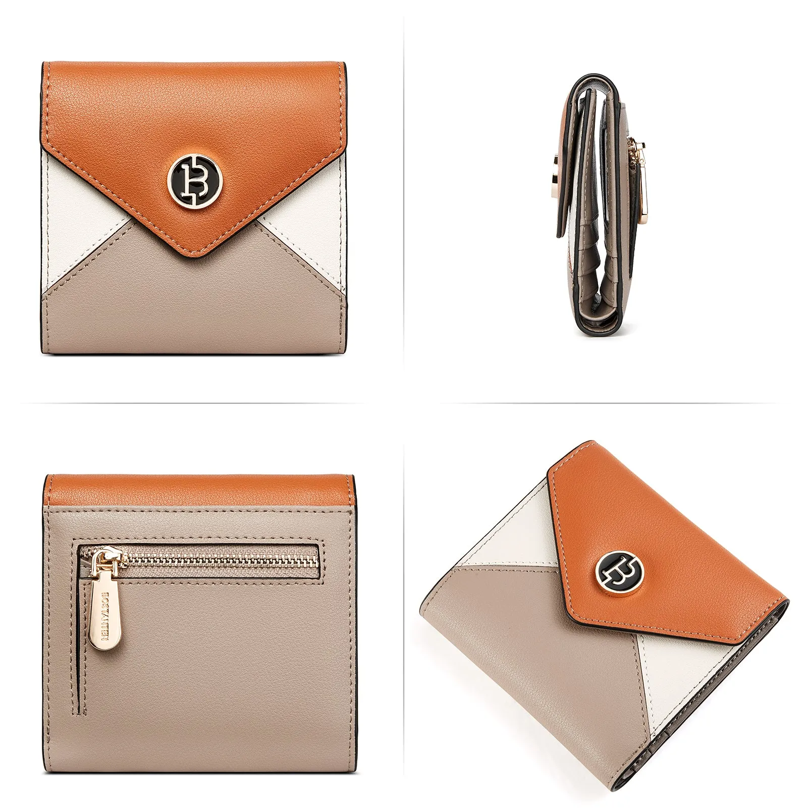 Rozenn Small Bifold Wallet with Card Case for Women in Leather