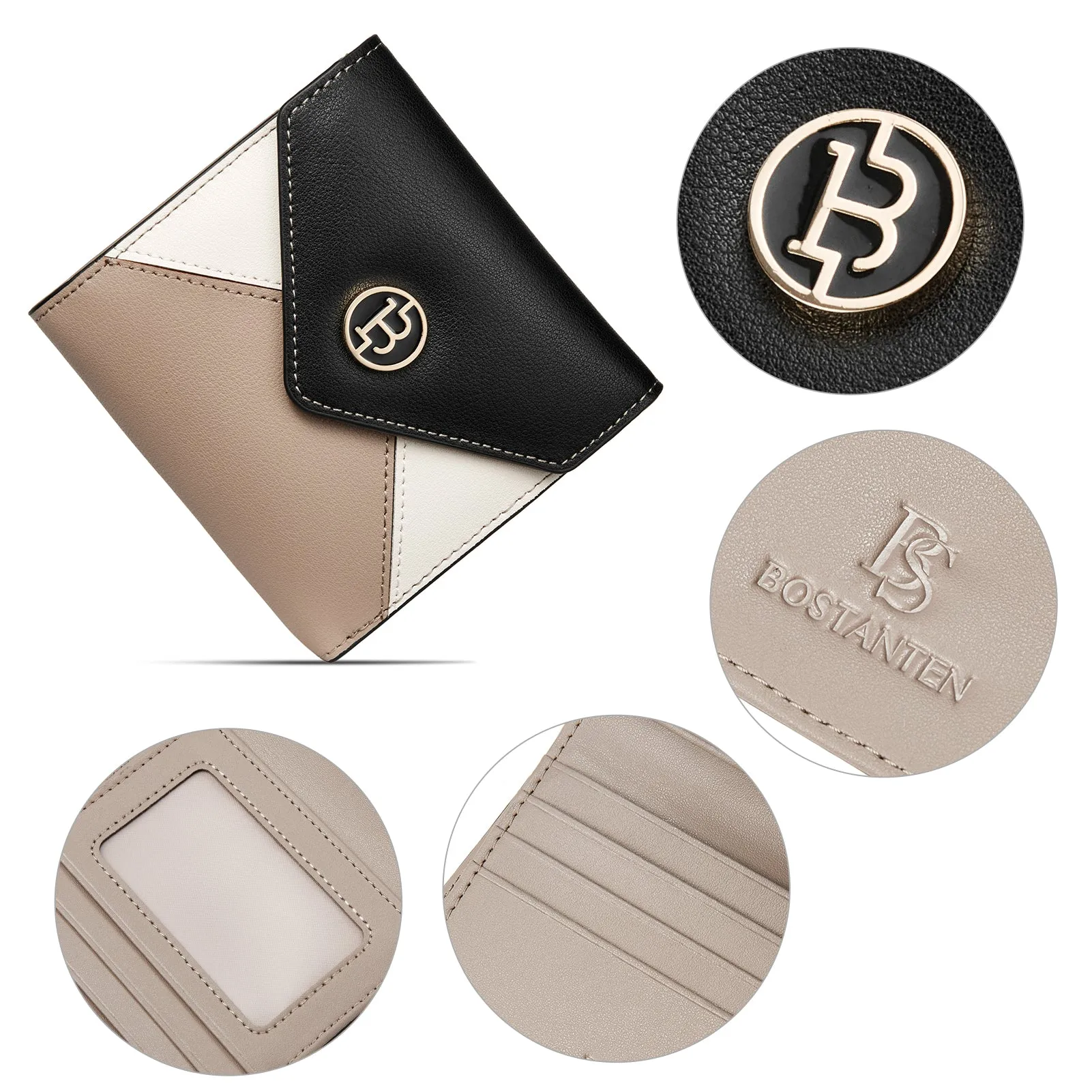Rozenn Small Bifold Wallet with Card Case for Women in Leather