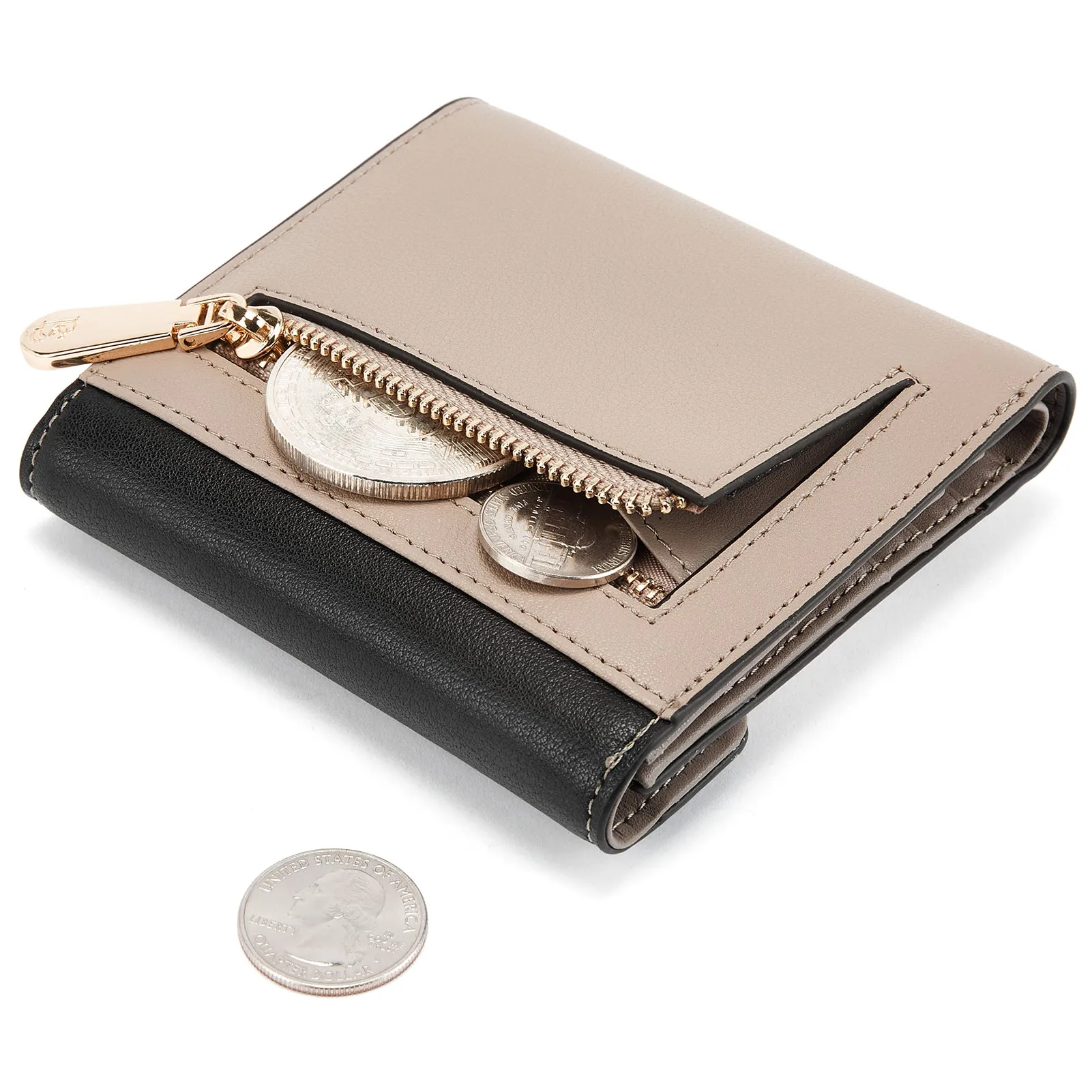 Rozenn Small Bifold Wallet with Card Case for Women in Leather