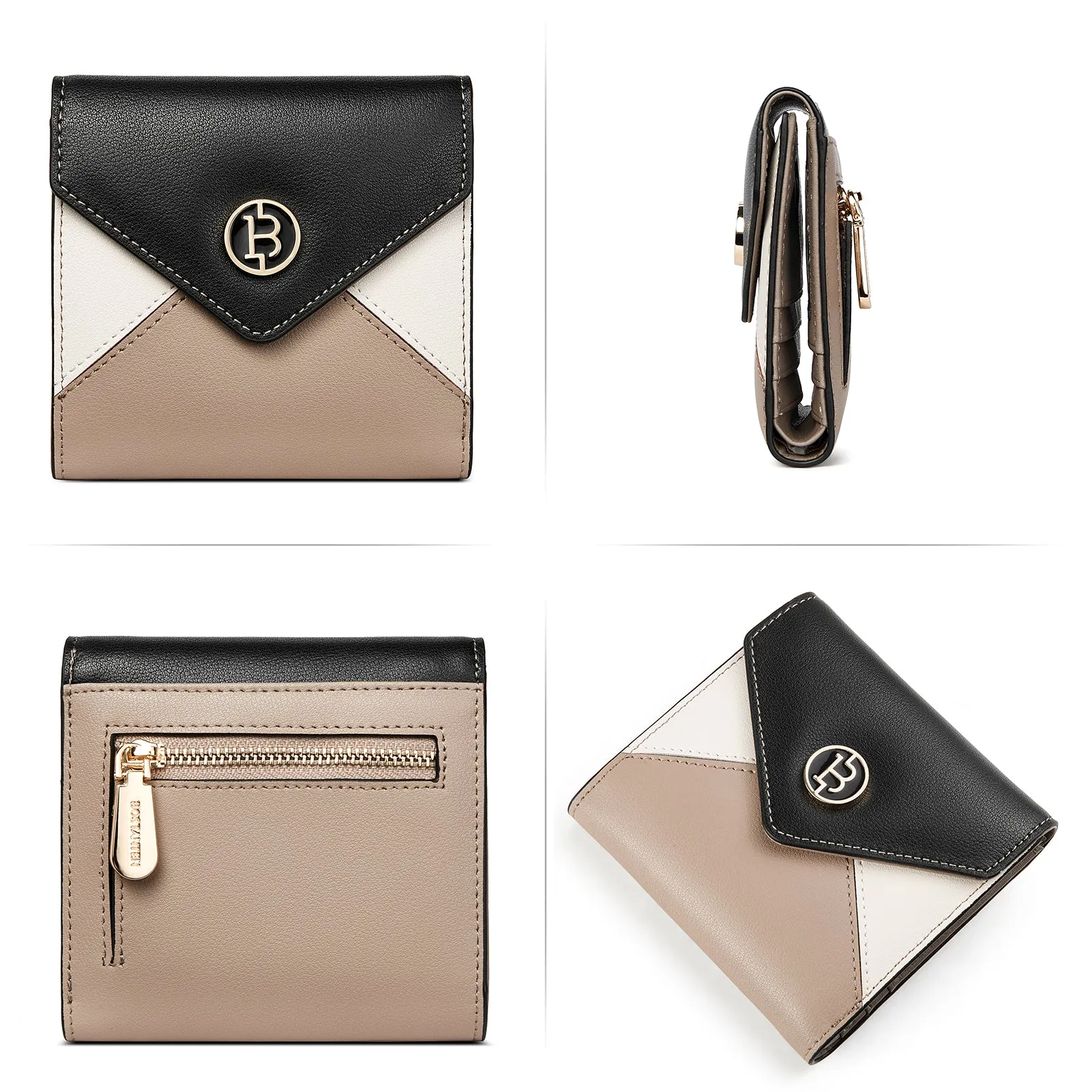 Rozenn Small Bifold Wallet with Card Case for Women in Leather
