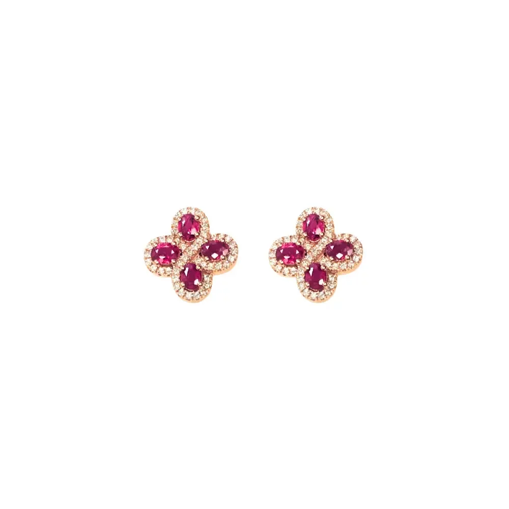 Sapphire Floral Earrings