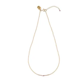 Semi Precious Utulivu Classic Necklace - MIXED PINKS/GOLD