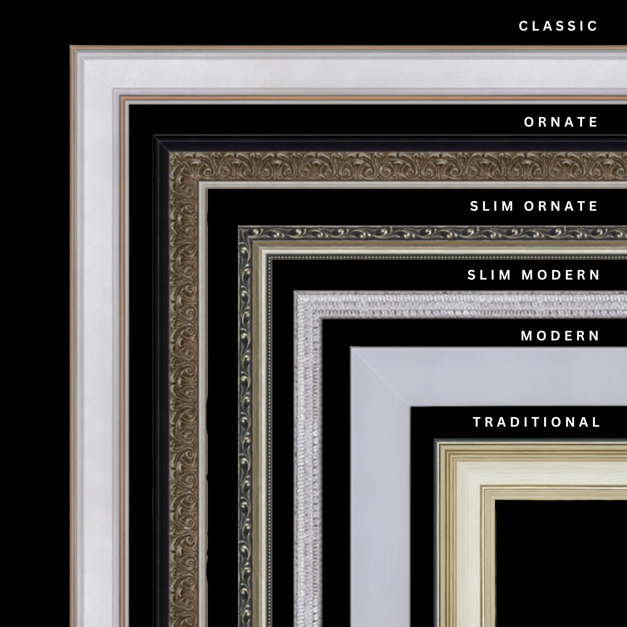 Silver 28x16 Picture Frame Ornate Traditional Classic Antique
