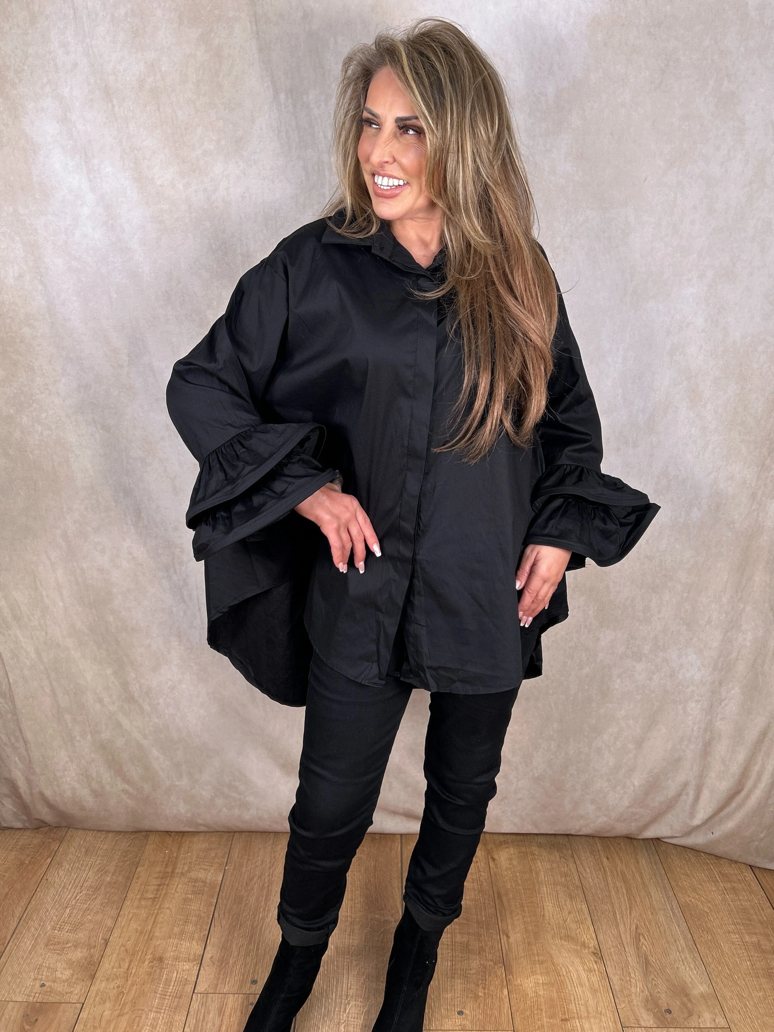 Skye Ruffle Sleeve Shirt