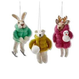 Snow Day Critter Ornament - 3 styles