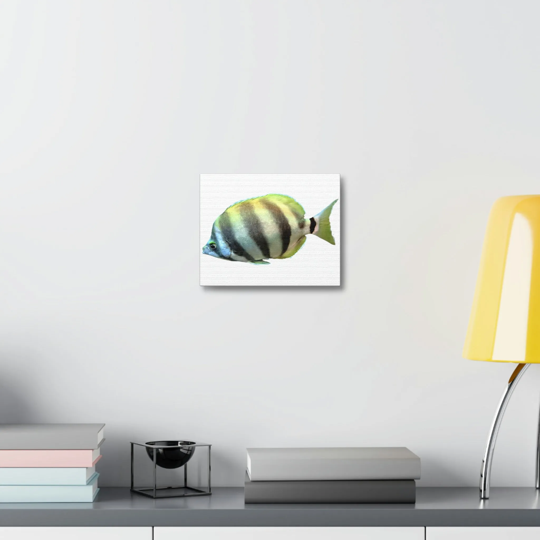 Striped Fish Stretched Canvas