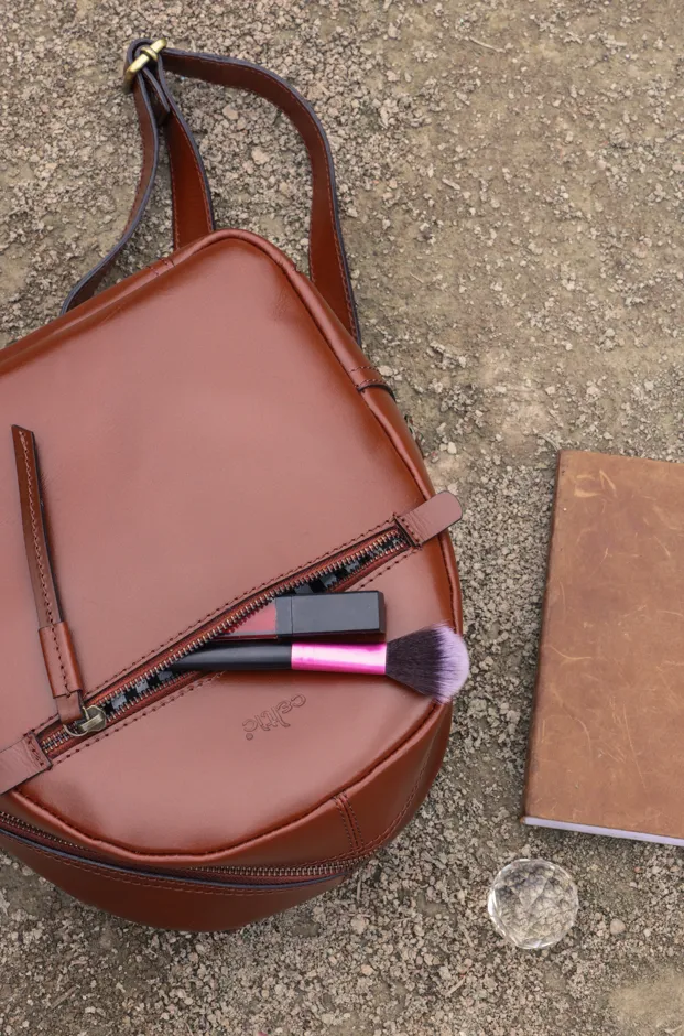 Stylish Small Leather Backpack: Durable & Chic Carryall, Art: BG-1575