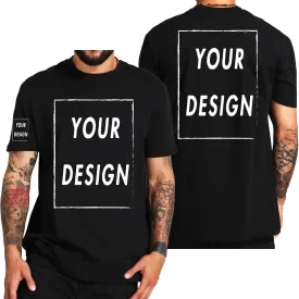 T Shirt for Men Women Design Your Own Front Back Print Personalized T-Shirts (as1, Alpha, x_l, Regular, Regular, Men Black)