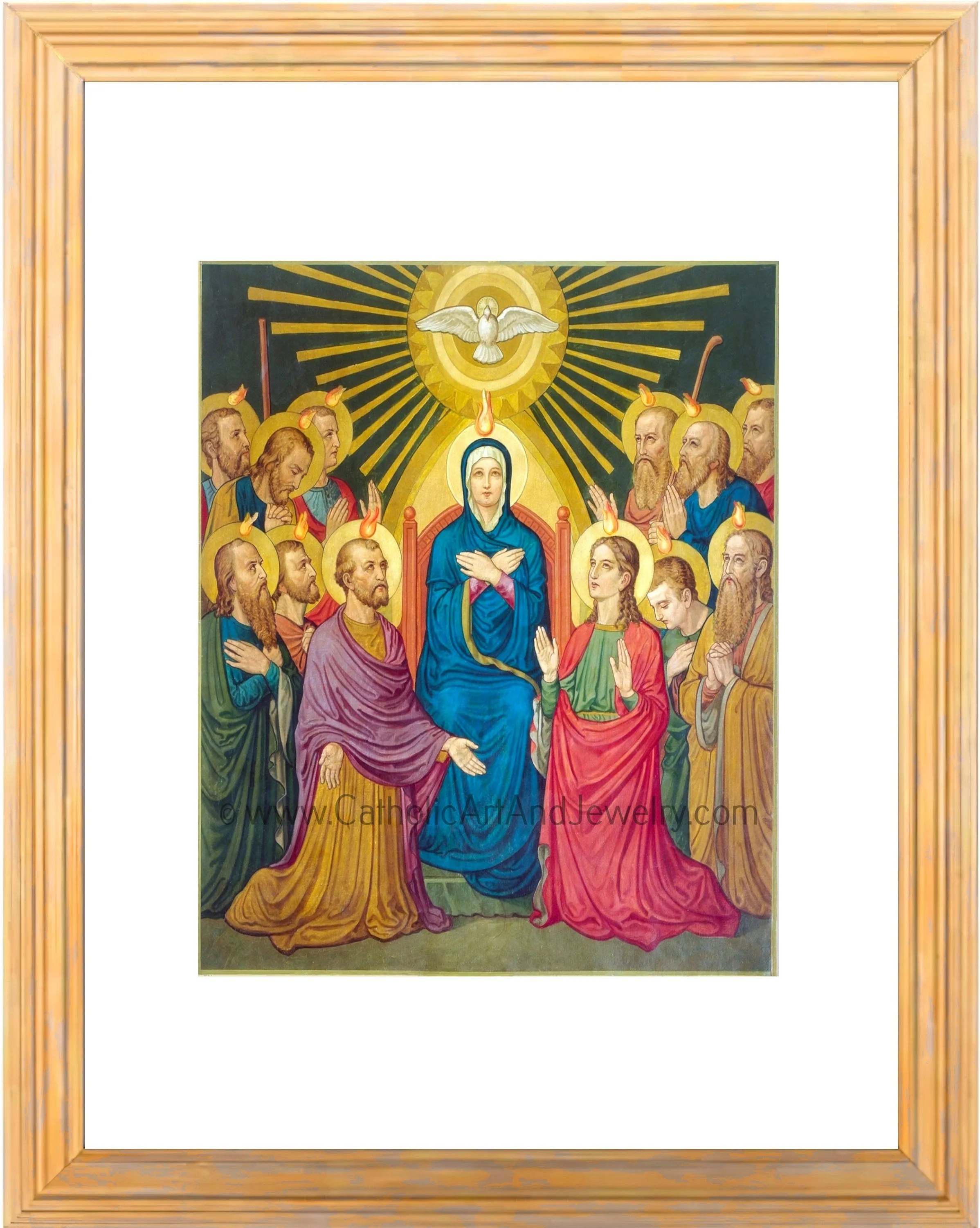 The Descent of the Holy Spirit – Pentecost – Benedictine Monastery – Catholic Art Print – Archival Quality