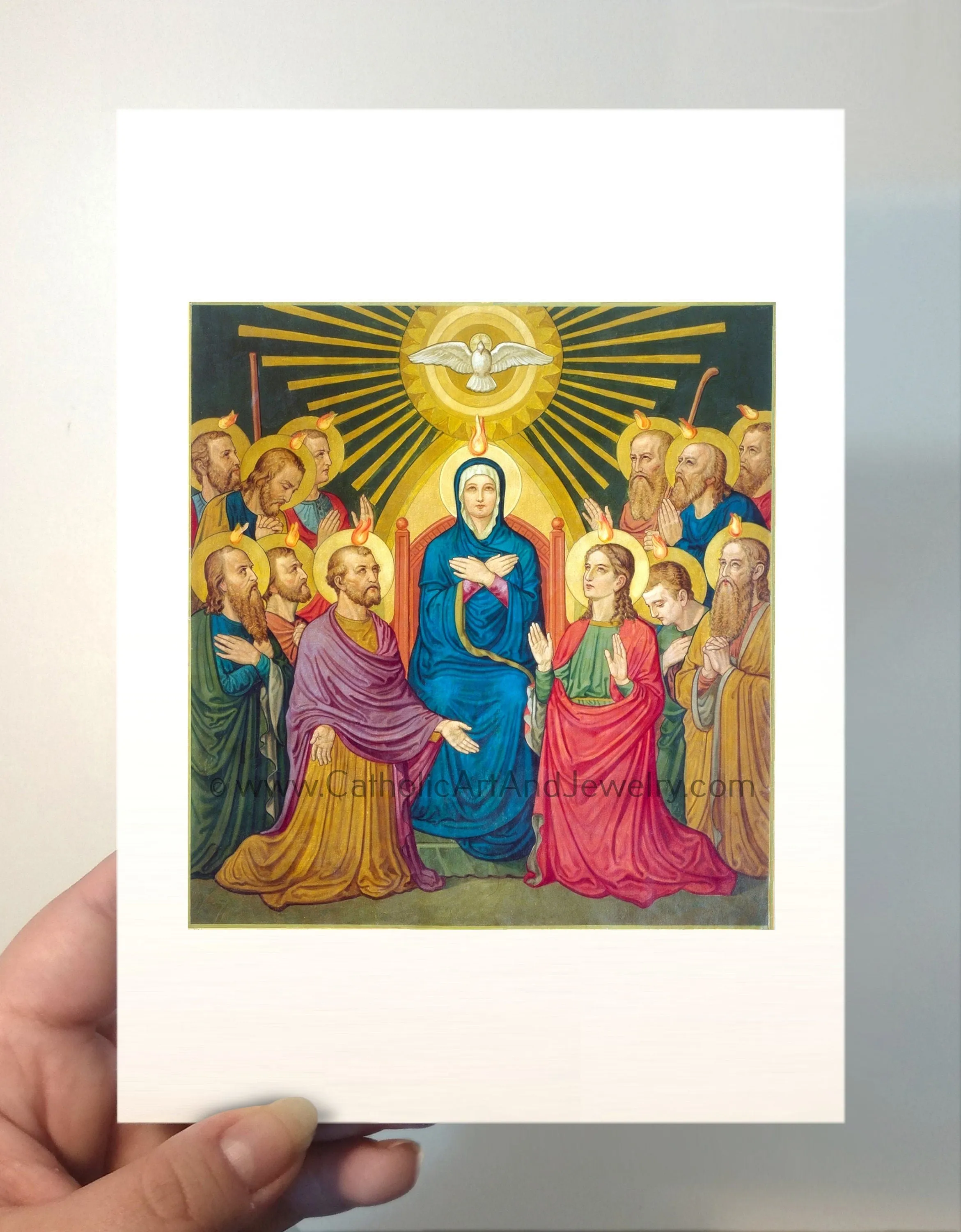 The Descent of the Holy Spirit – Pentecost – Benedictine Monastery – Catholic Art Print – Archival Quality