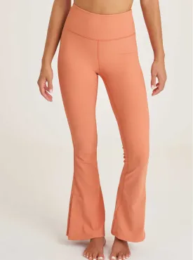 Thrive Société Women's Side Slit Flare Leggings - Ochre Orange