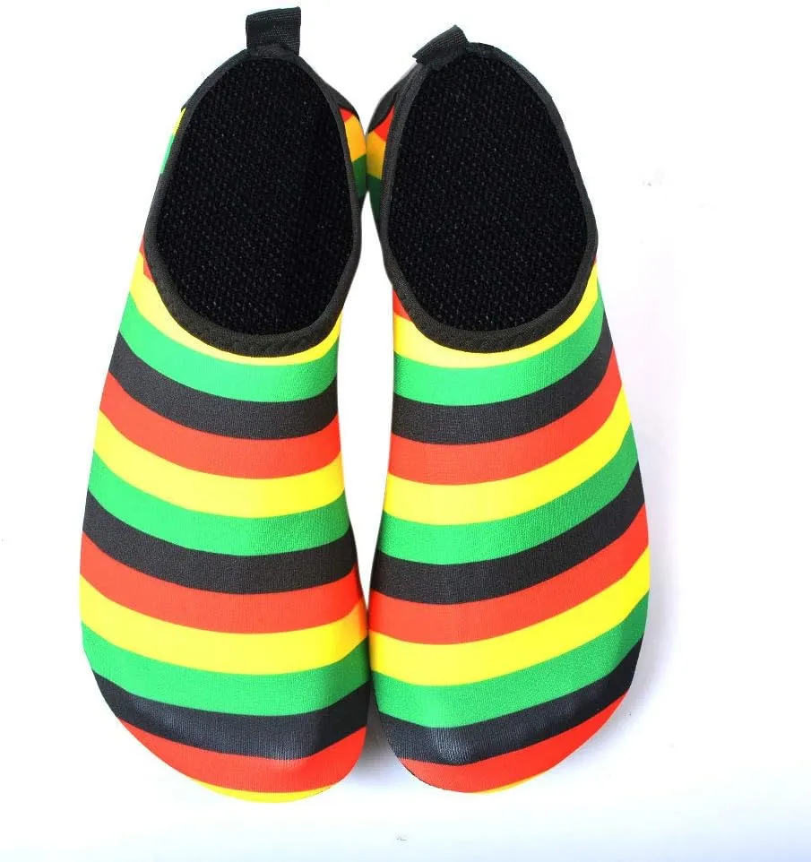 Water Shoes for Women and Men Quick-Dry Swim Beach Shoes for Outdoor Surfing Yoga Exercise Jamaica Flag Caribbean Reggae Rasta