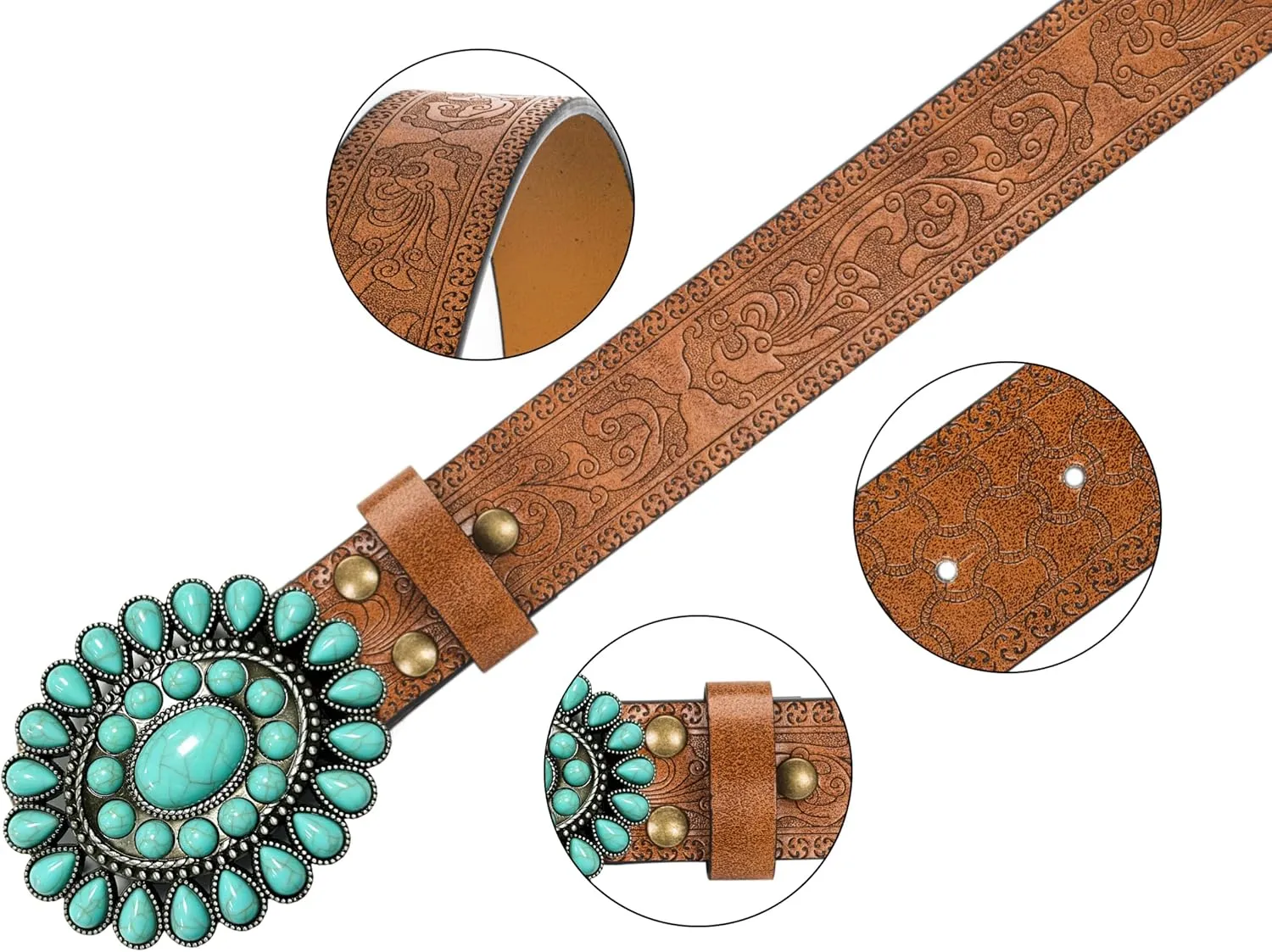 Western Belts for Women Men-Cowgirl-Cowboy-Country-Belt