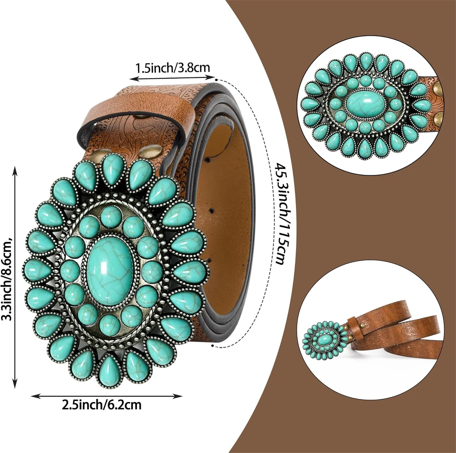 Western Belts for Women Men-Cowgirl-Cowboy-Country-Belt