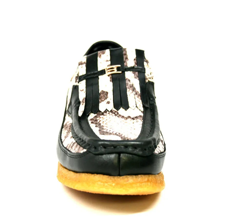 Windsor Black Python Skin & Leather
