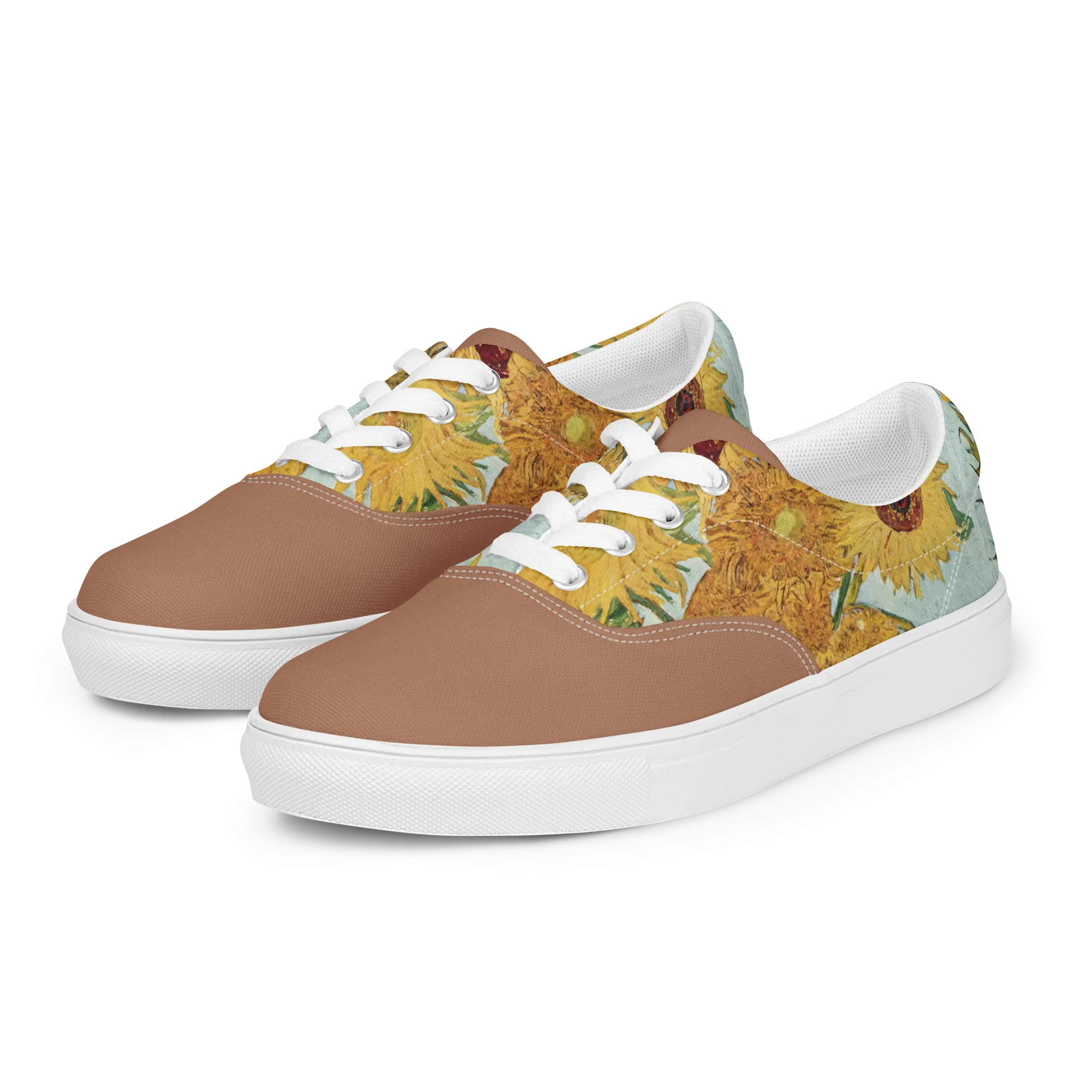 Women’s Artistic Van Gogh Inspired Sunflowers lace-up canvas shoes