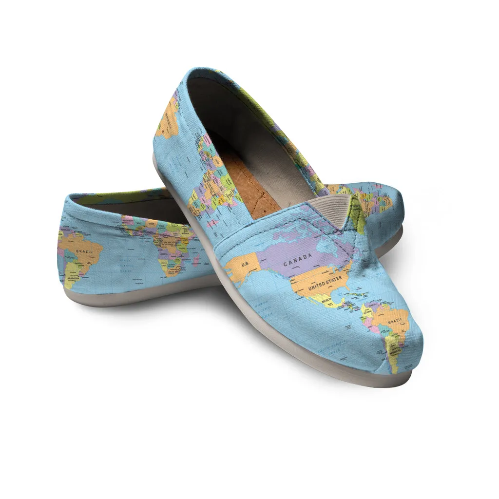 WORLD MAP TRAVELER'S CASUAL SHOES - FREE WORLDWIDE SHIPPING