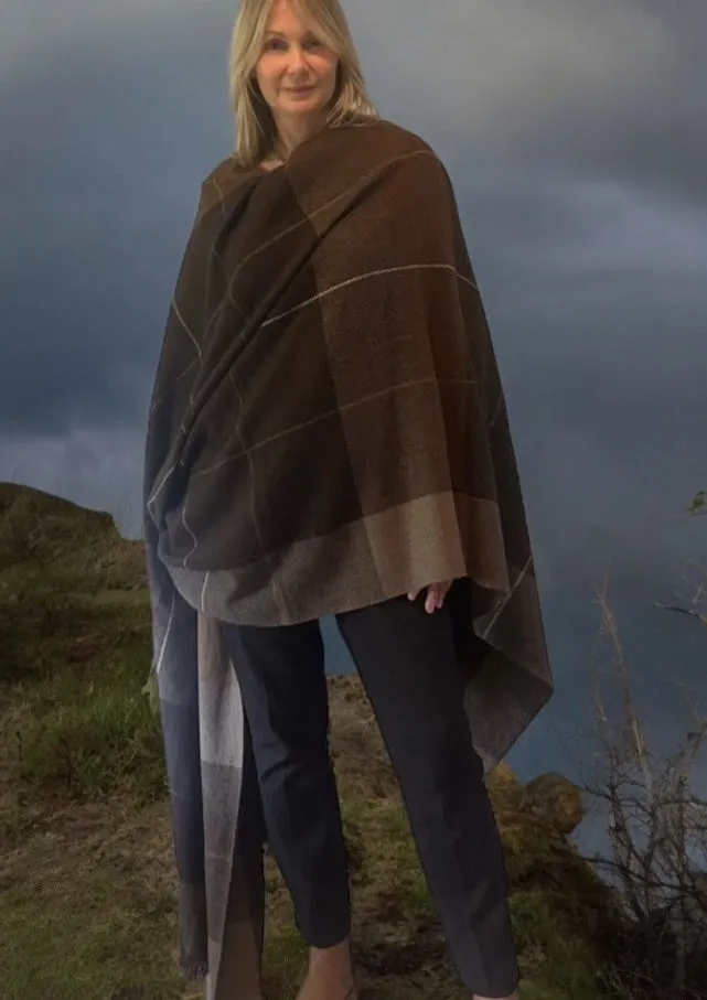 Yak Wrap & Throw Warm Chocolate Brown
