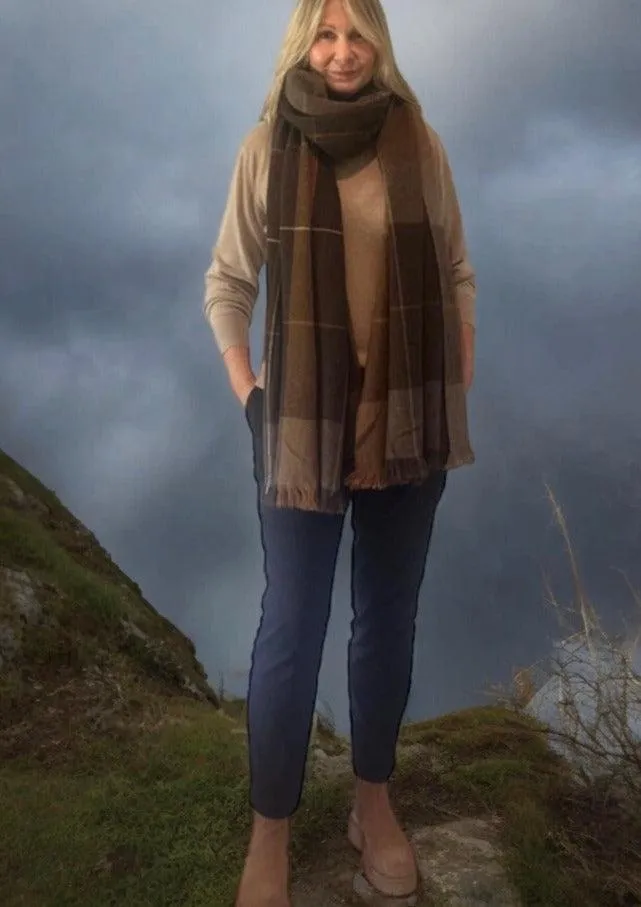 Yak Wrap & Throw Warm Chocolate Brown