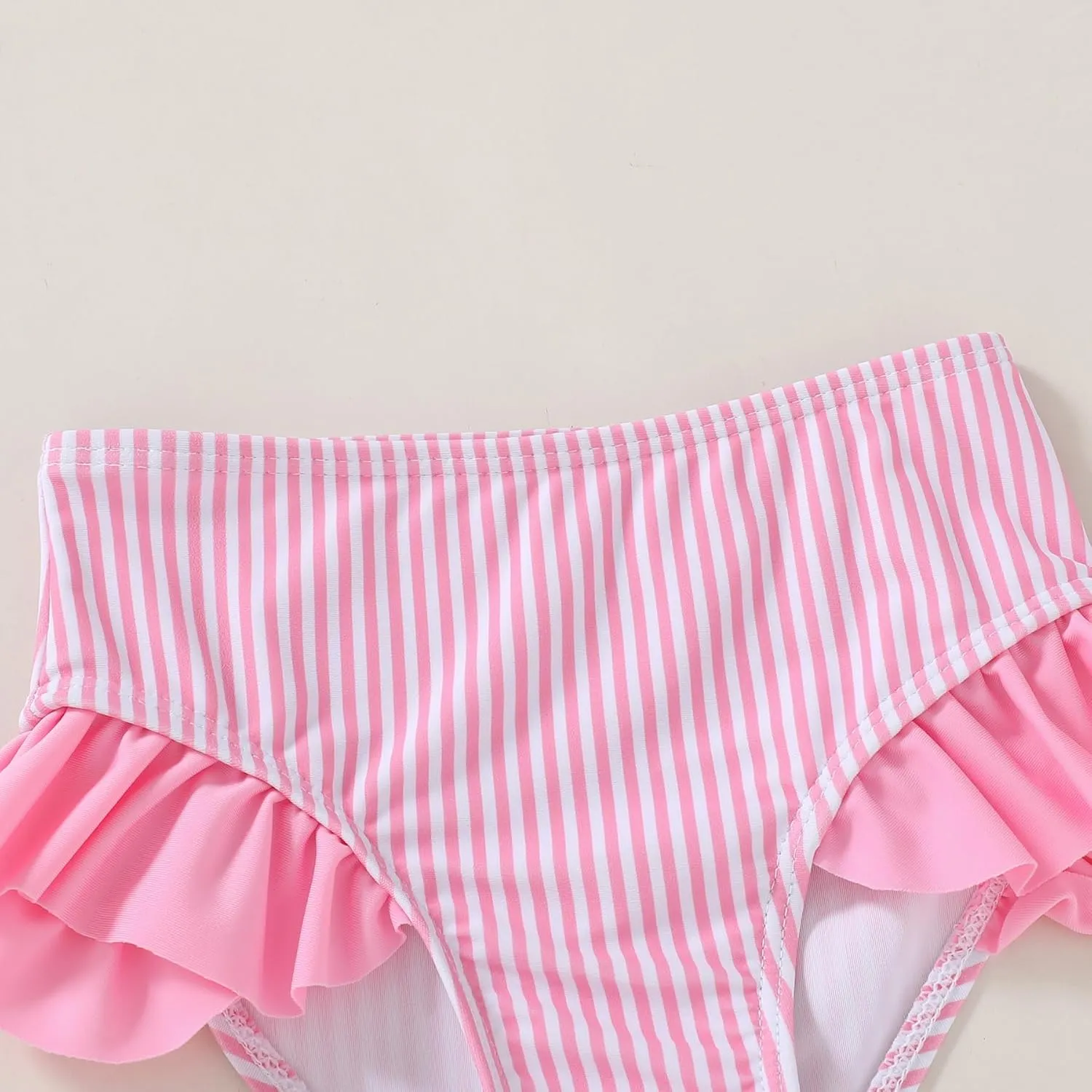 YOUNGER TREE Toddler Girls Two Pieces Swimsuit Color Block Stripe Swimwear Summer Beach Bathing Suit 18M-5T
